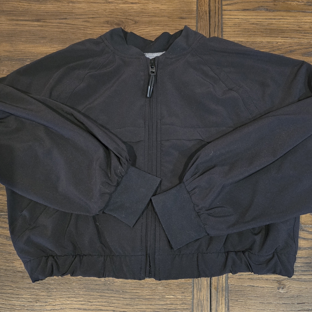 Athleta Girls Bomber Jacket Fall Sporty Crop Size 7 - Picture 8 of 8